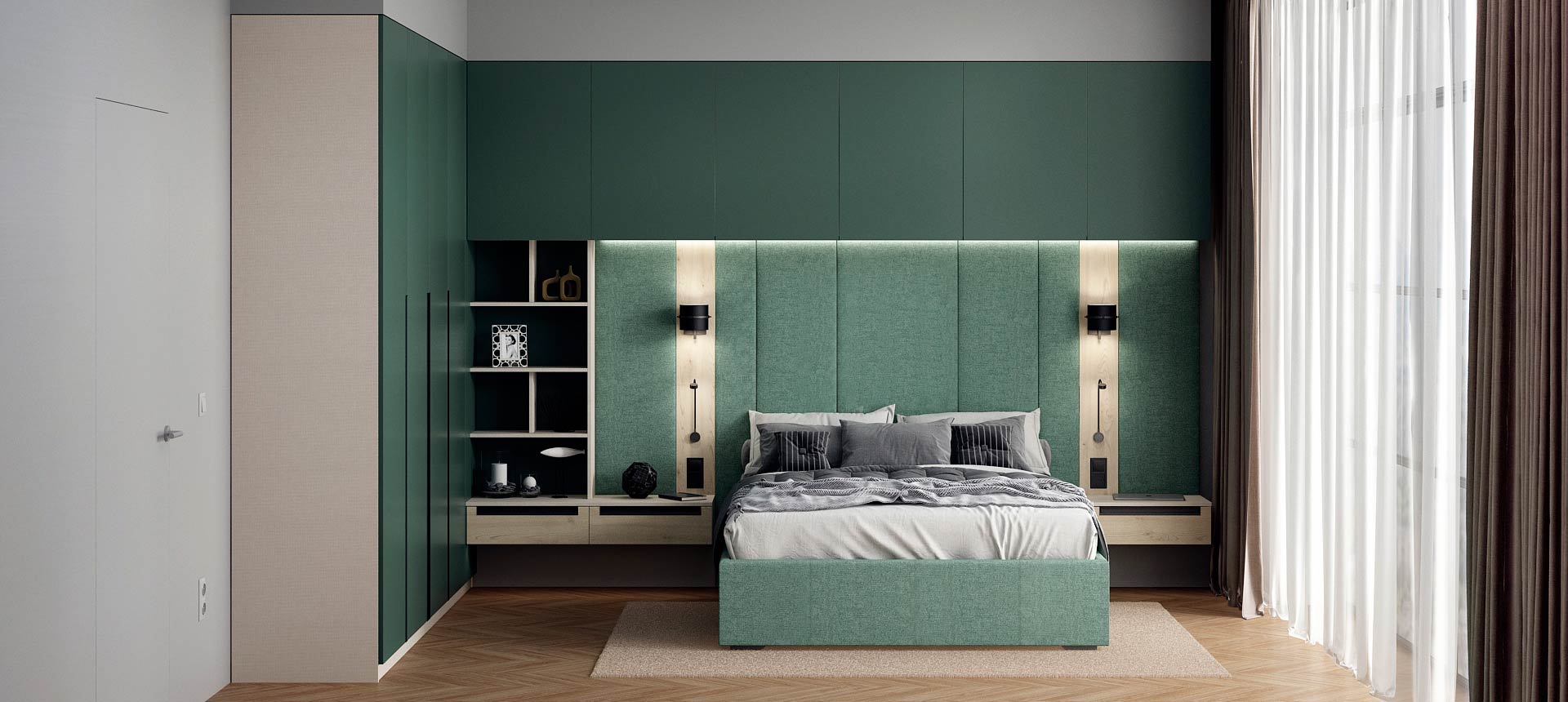эмаль цвет NCS S 7005-B80G / ткань Rain цвет Water Green